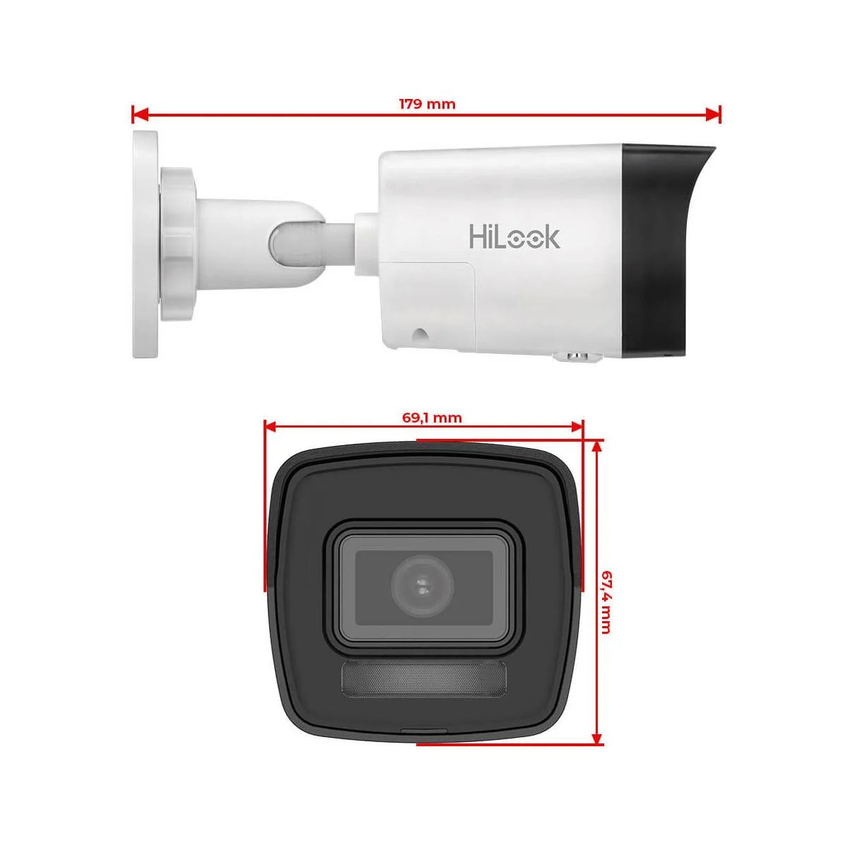 HiLook by HIKVISION 4K Video Überwachungskamera Bullet IPC-B180HA-LUF (2.8mm)