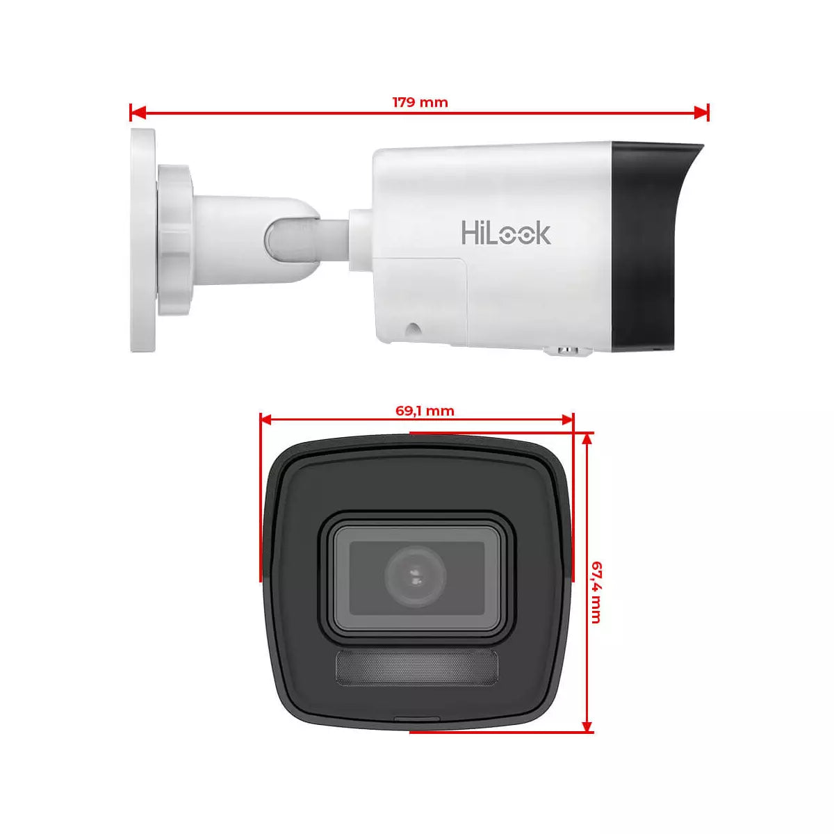 HiLook Video Überwachungskamera Bullet IPC-B180HA-LUF (2.8mm)