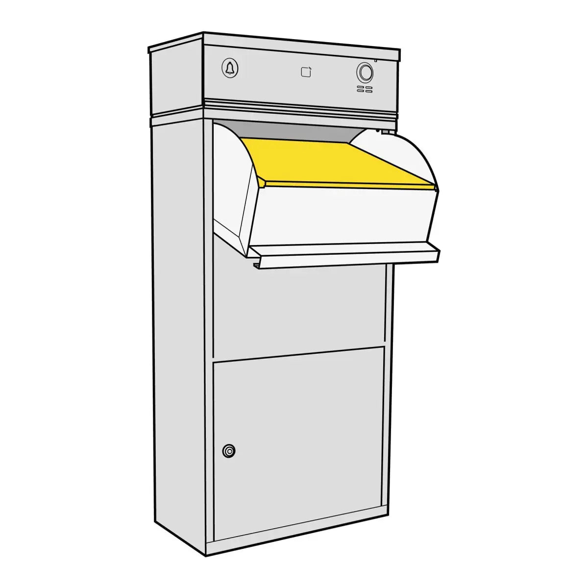 Metzler Paketbox mit VDM10 2.0 Video-Türsprechanlage | 1 Klingeltaster