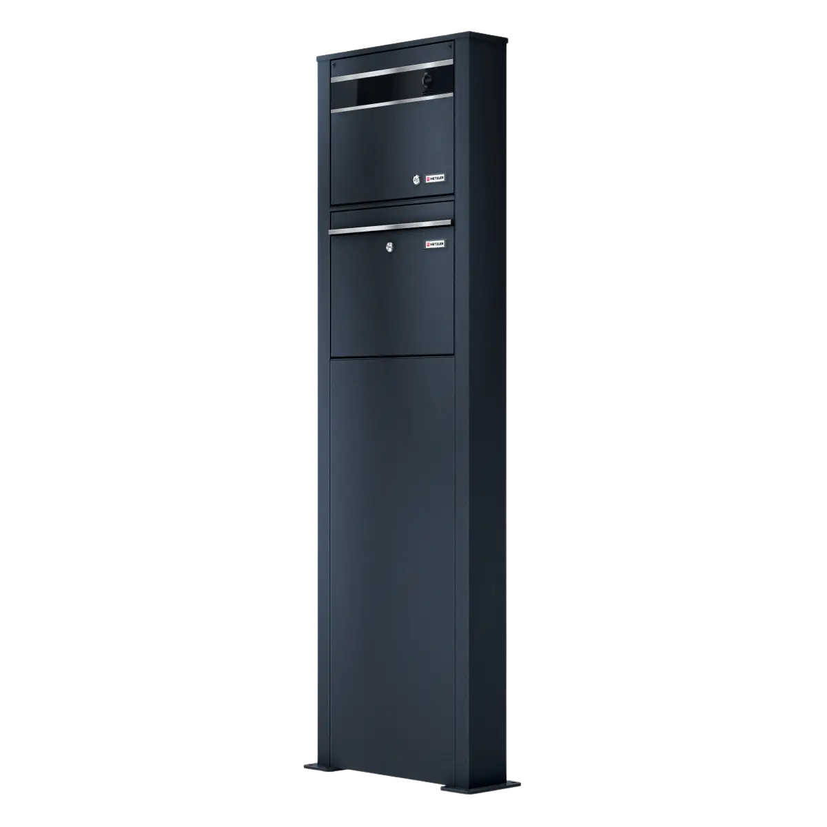 Metzler Standbriefkasten mit Video-Türsprechanlage für Einfamilienhaus VDM10 | Anthrazit RAL7016