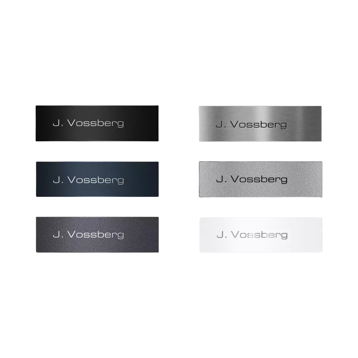 Metzler VDM10 Ersatz Namensschild mit Lasergravur magnetisch für Versionen mit 2-3 Klingeltastern