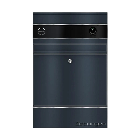 Metzler Briefkasten mit VDM10 2.0 Video-Türsprechanlage | 1 Klingel | RAL7016 Anthrazit