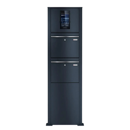 Metzler Standbriefkasten mit Video-Türsprechanlage für Zweifamilienhaus SDM10 | Touch-Display | Anthrazit RAL7016