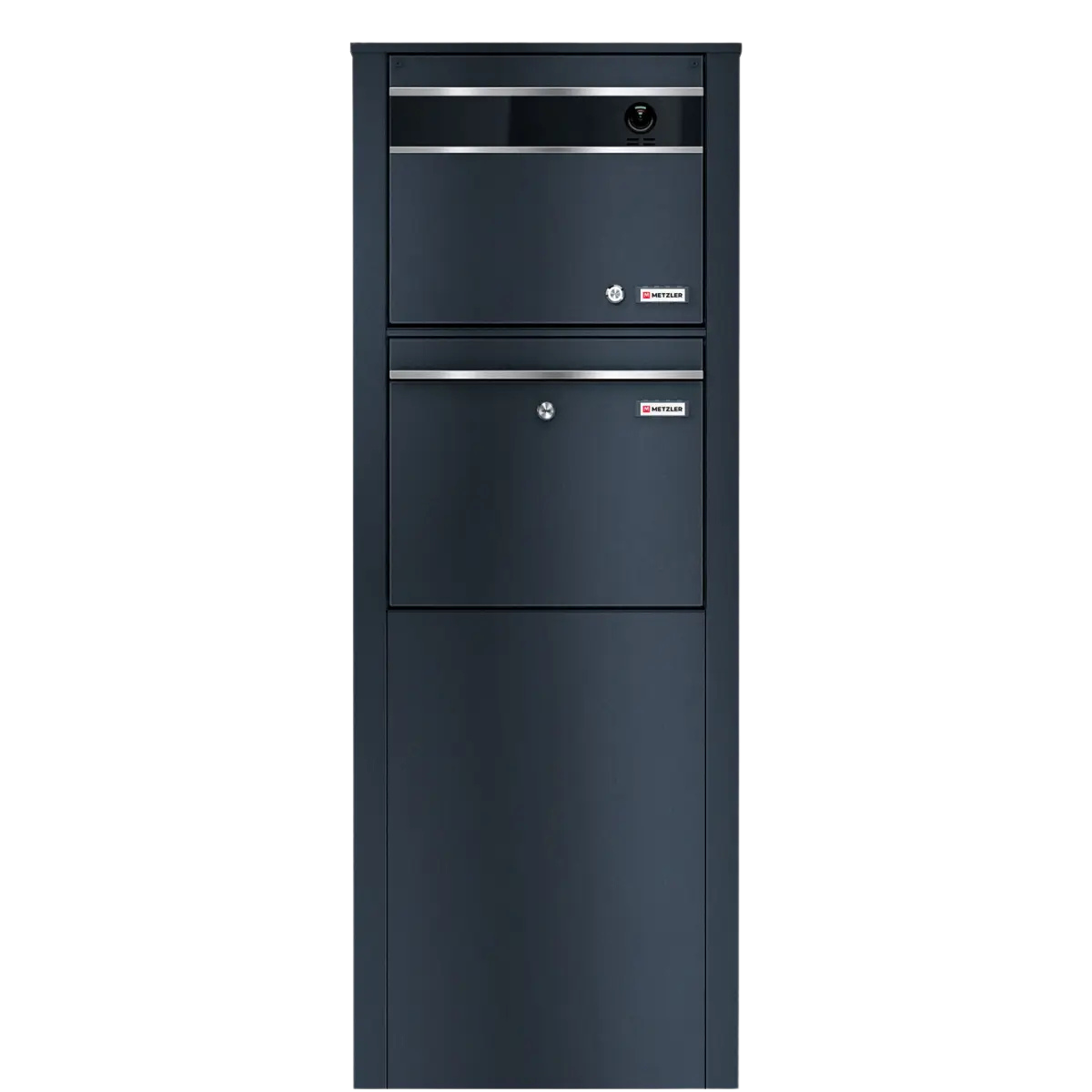 Metzler Standbriefkasten mit Video-Türsprechanlage für Einfamilienhaus VDM10 | Anthrazit RAL7016
