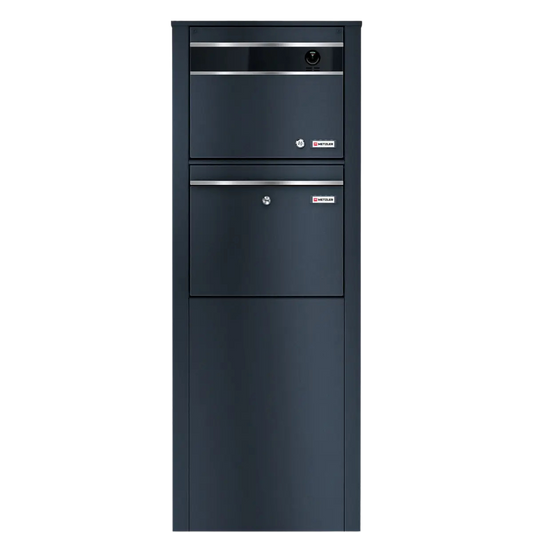 Metzler Standbriefkasten mit Video-Türsprechanlage für Einfamilienhaus VDM10 | Anthrazit RAL7016