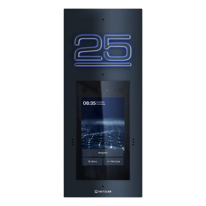 Metzler Türsprechanlage mit Kamera | Gesichtserkennung | Touch-Display | Hausnummer beleuchtet | Live-HD-Video | Ein- und Mehrfamilien | SDM10H