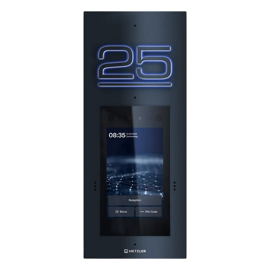 Metzler Türsprechanlage mit Kamera | Gesichtserkennung | Touch-Display | Hausnummer beleuchtet | Live-HD-Video | Ein- und Mehrfamilien | SDM10H