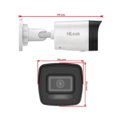 HiLook by HIKVISION 4K Video Überwachungskamera Bullet IPC-B180HA-LUF (2.8mm)