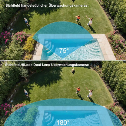 HiLook by Hikvision Netzwerkkamera | 8 MP Smart Hybrid Light | 180° Weitwinkel | IPC-T280HAD-LUF/SL