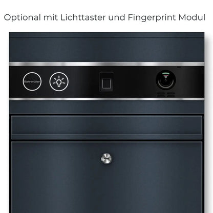 Metzler Briefkasten mit VDM10 2.0 Video-Türsprechanlage | 1 Klingel | RAL7016 Anthrazit