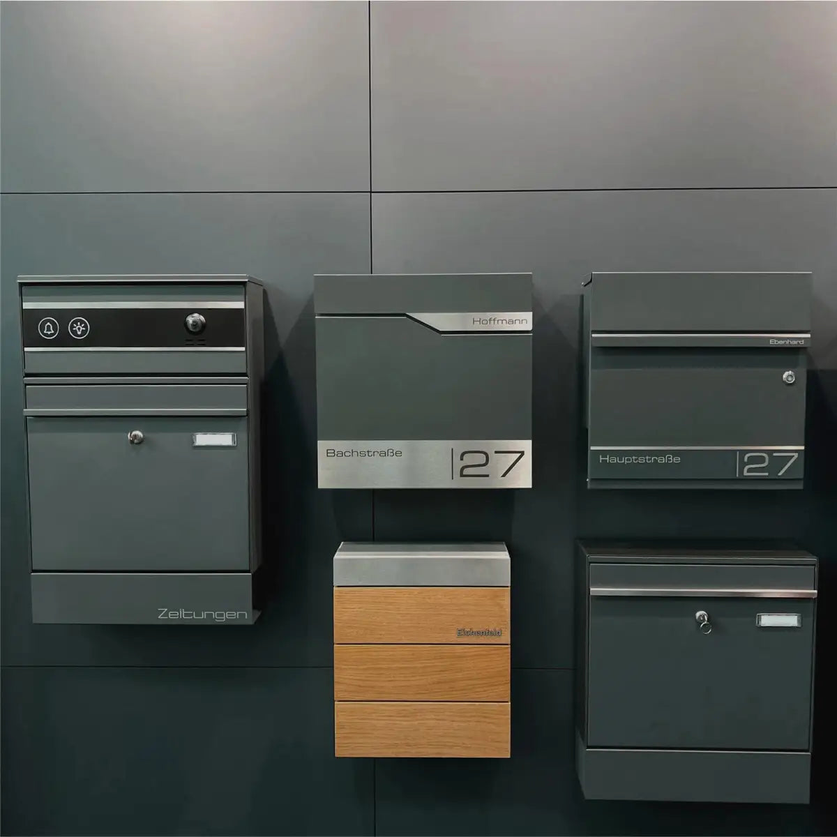 Metzler Briefkasten mit VDM10 2.0 Video-Türsprechanlage | 1 Klingel | RAL7016 Anthrazit