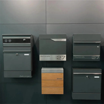 Metzler Briefkasten mit VDM10 2.0 Video-Türsprechanlage | 1 Klingel | RAL7016 Anthrazit