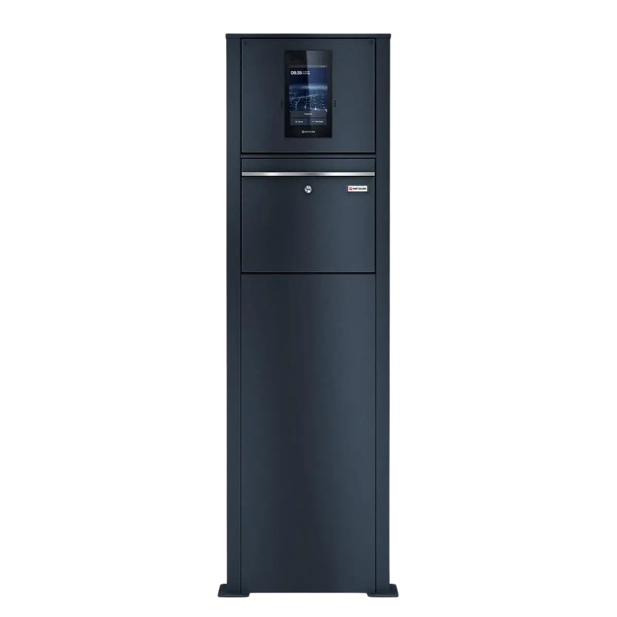 Metzler Standbriefkasten mit Video-Türsprechanlage für Einfamilienhaus SDM10 | Touch-Display | Anthrazit RAL7016
