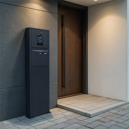 Metzler Standbriefkasten mit Video-Türsprechanlage für Einfamilienhaus SDM10 | Touch-Display | Anthrazit RAL7016