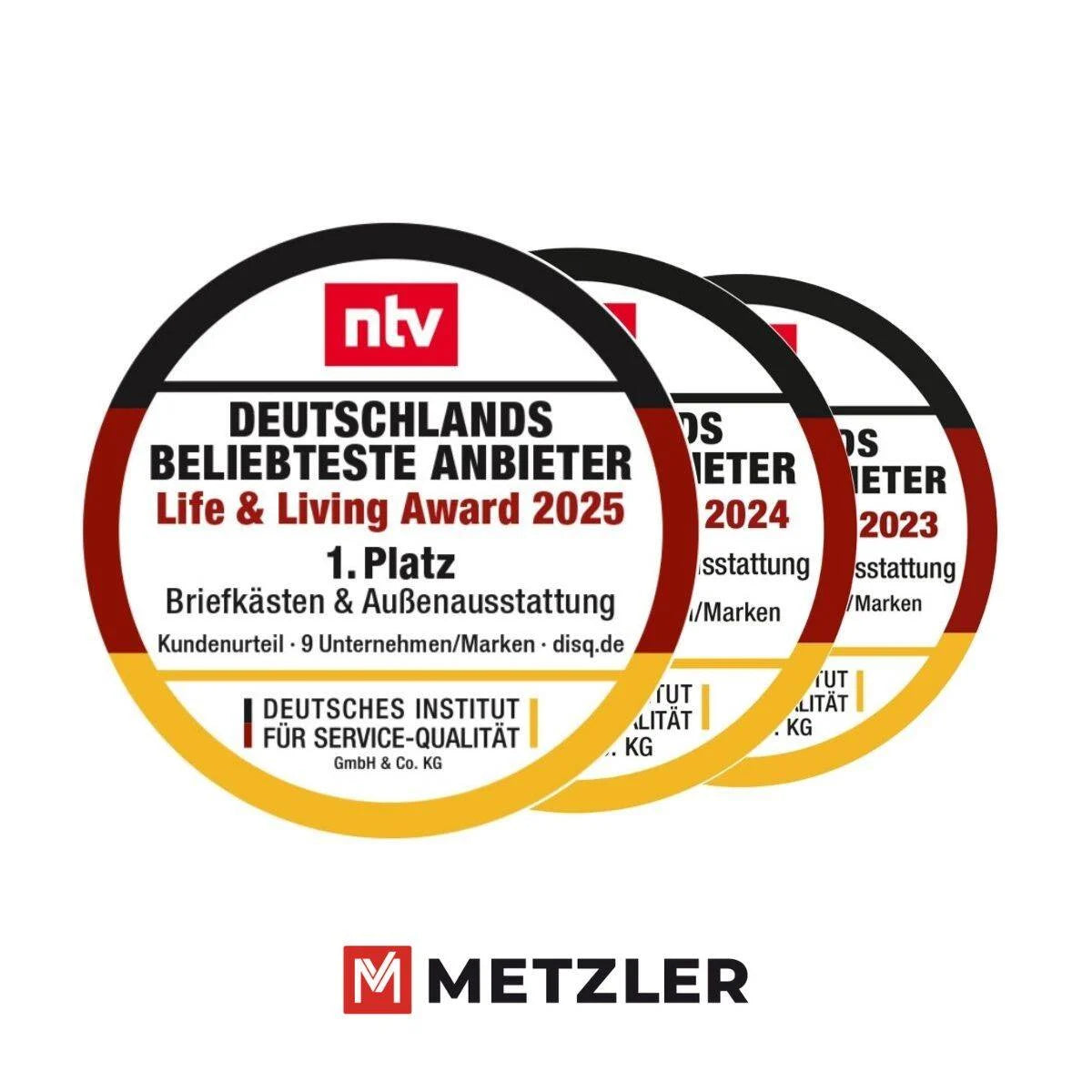 Metzler Standbriefkasten rostfrei und massiv, RAL7016 Anthrazitgrau mit Videosprechanlage VDM10 2.0, Modell Siebert